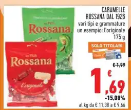 Conad CARAMELLE ROSSANA DAL 1926 offerta
