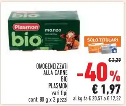 Conad OMOGENEIZZATI ALLA CARNE BIO PLASMON offerta