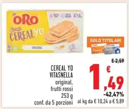 Conad CEREAL YO VITASNELLA offerta