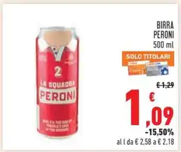 Conad Birra Peroni offerta