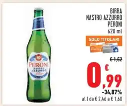 Conad Birra Nastro Azzurro Peroni offerta