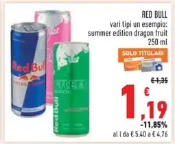 Conad Red Bull offerta