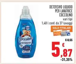 Conad Detersivo Liquido per Lavatrice Coccolino offerta