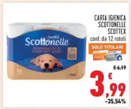 Conad Carta Igienica Scottonelle Scottex offerta