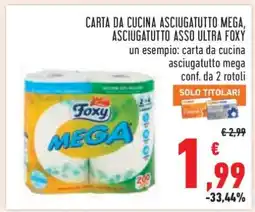 Conad Carta da cucina asciugatutto Mega, Asciugatutto Asso Ultra Foxy offerta