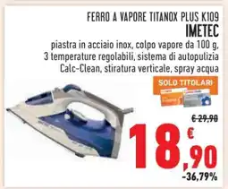 Conad FERRO A VAPORE TITANOX PLUS K109 offerta