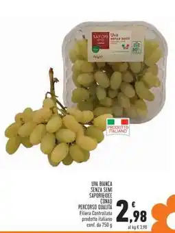 Conad Uva bianca senza semi offerta