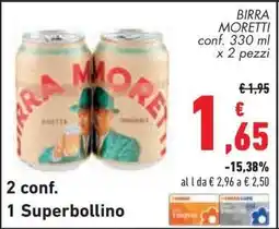 Conad BIRRA MORETTI offerta