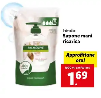 Lidl Palmolive Sapone mani ricarica 1000ml offerta