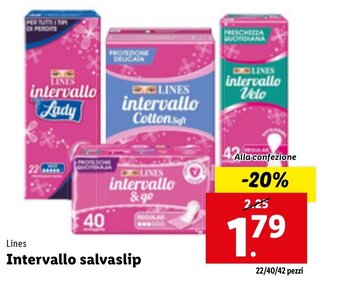 Lidl Lines Intervallo Salvaslip offerta