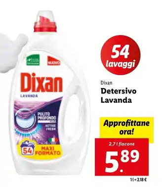 Lidl Dixan Detersivo Lavanda 2,7l offerta