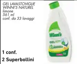 Conad Gel lavastoviglie Winni's Naturel limone offerta