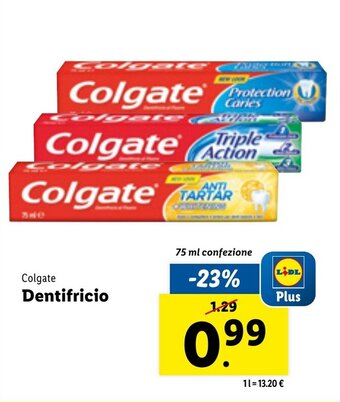 Lidl Colgate Dentifricio 75ml offerta