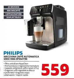 Comet Philips macchina caffè automatica serie 5500 offerta