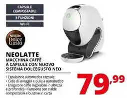 Comet Nescafe Dolce Gusto Neolatte macchina caffè a capsule con nuovo sistema Dolce Gusto Neo offerta