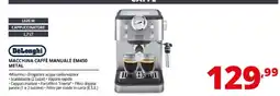 Comet DeLonghi macchina caffè manuale EM450 metal offerta