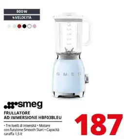 Comet Smeg frullatore ad immersione HBF03bleu offerta