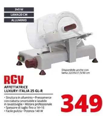 RGV affettatrice luxury italia 25 gl-r