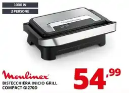 Comet Moulinex Bistecchiera Inicio Grill Compact GI270D offerta