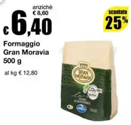 Sì con te Supermercati Formaggio Gran Moravia offerta