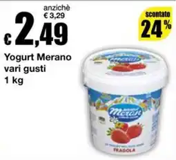 Sì con te Supermercati Yogurt Merano vari gusti offerta