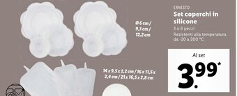 Lidl Ernesto Set coperchi in silicone 3 o 6 pezzi offerta