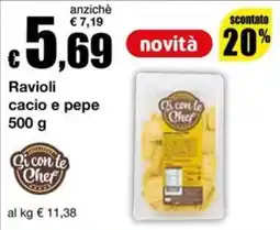 Sì con te Supermercati Ravioli cacio e pepe Gi con le Chef offerta