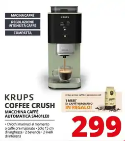 Comet Krups coffee crush macchina caffè automatica offerta