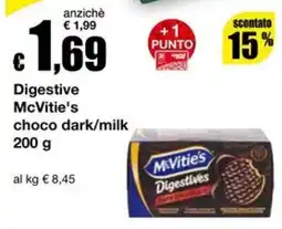 Sì con te Supermercati McVitie's Digestives choco dark/milk offerta