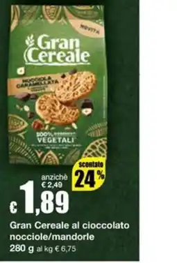 Sì con te Supermercati Gran Cereale al cioccolato nocciole/mandorle offerta
