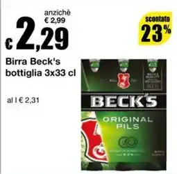 Sì con te Supermercati Birra Beck's offerta
