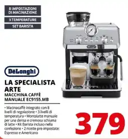 Comet DeLonghi La Specialista Arte Macchina Caffè Manuale EC9155.MB offerta