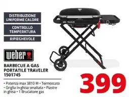 Comet Weber barbecue a gas portatile traveler offerta
