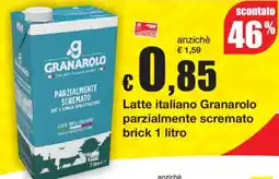 Sì con te Latte italiano Granarolo parzialmente scremato offerta