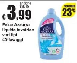 Sì con te Felce Azzurra liquido lavatrice offerta