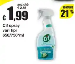 Sì con te Cif spray offerta