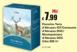 Sì con te Pecorino Terre d'Abruzzo IGT/Cerasuolo d'Abruzzo DOC/ Montepulciano d'Abruzzo DOC offerta