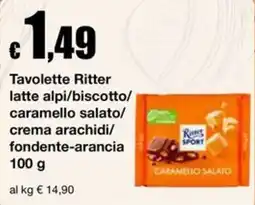 Sì con te Supermercati Tavolette Ritter offerta