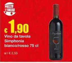 Sì con te Supermercati Vino da tavola Simphonia offerta