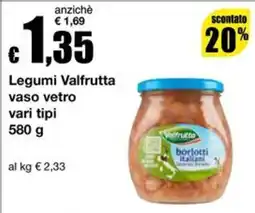 Sì con te Supermercati Legumi Valfrutta offerta