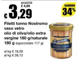 Sì con te Supermercati Filetti tonno Nostromo offerta