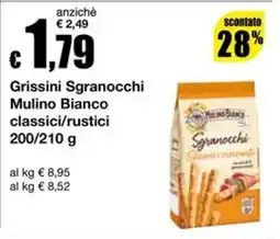 Sì con te Supermercati Grissini Sgranocchi Mulino Bianco offerta
