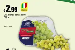 Sì con te Supermercati Uva bianca senza semi offerta