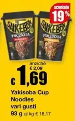 Sì con te Supermercati Saikebon Yakisoba Cup Noodles offerta