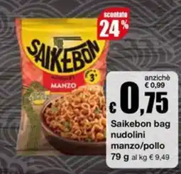 Sì con te Supermercati Saikebon bag nudolini manzo/pollo offerta