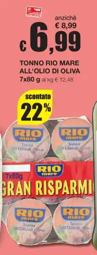 Sì con te Tonno Rio Mare all'olio di oliva offerta