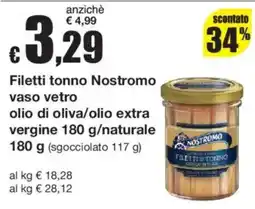 Sì con te Filetti tonno Nostromo offerta