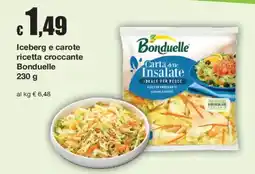 Sì con te Iceberg e carote ricetta croccante Bonduelle offerta