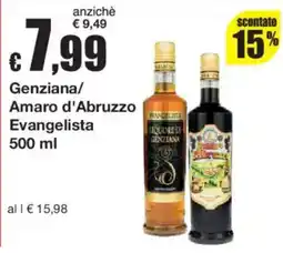 Sì con te Genziana Amaro d'Abruzzo Evangelista offerta