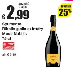 Sì con te Spumante Ribolla gialla extradry Musti Nobilis offerta